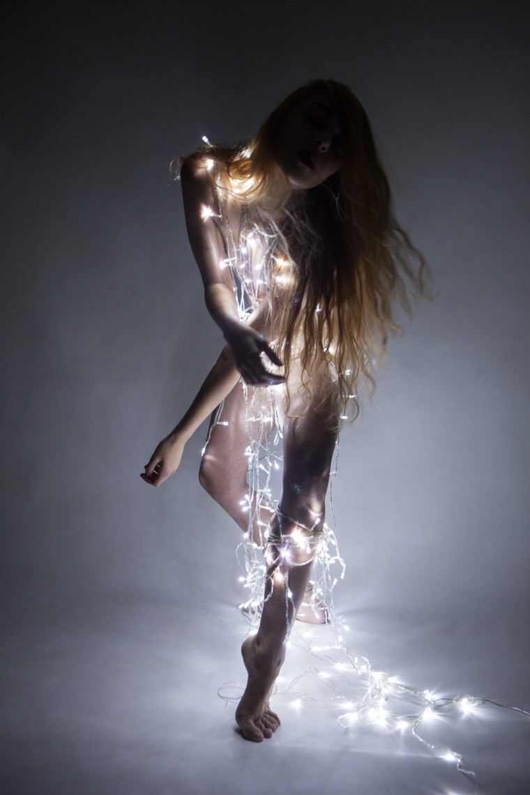 Maria Chroni with Fairy Lights